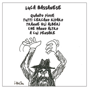Luca Bassanese “visto” e disegnato dallo scrittore Stefano “Lupo” Benni;