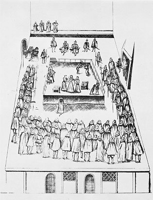 L’esecuzione di Maria Stuarda nel castello di ‎Fotheringhay in un disegno realizzato in presa diretta.‎