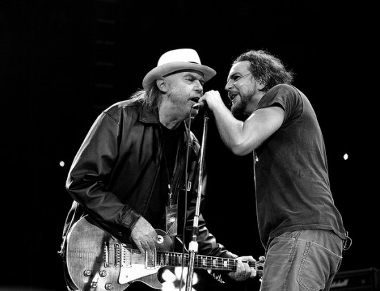 Neil Young and Eddie Vedder