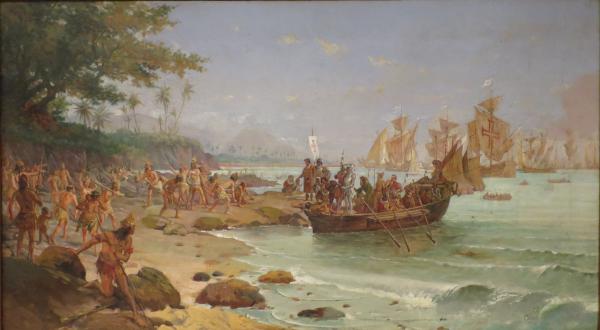 Desembarque de Cabral em Porto Seguro, dipinto di Oscar Pereira da Silva, 1904