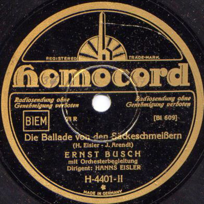 Ballade von den Säckeschmeißern