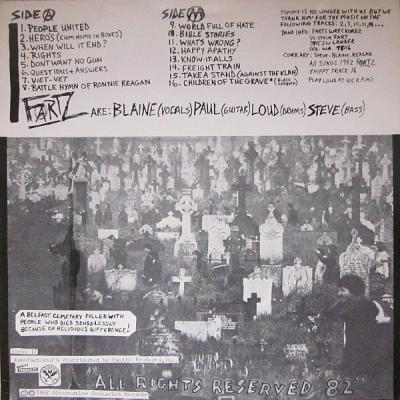 The Fartz – World Full Of Hate... (1982, Vinyl)