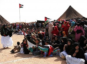 Rifugiati sarahawi in un campo profughi