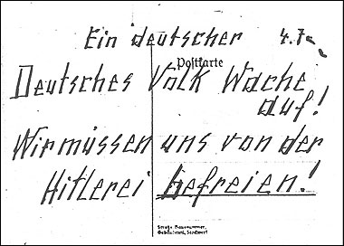 <br />
‎“Sveglia ‎popolo tedesco!”, una cartolina degli Hampel‎