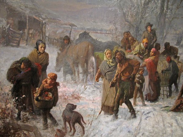 ‎“The Underground ‎Railroad”, dipinto di Charles T. Webber (1825-1911)‎