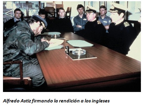 Alfredo Astiz firma la resa agli inglesi