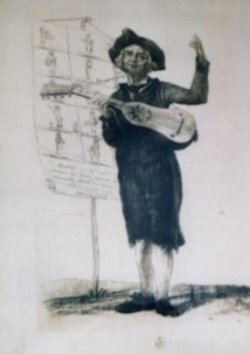 Questa storica immagine di cantastorie toscano raffigura secondo alcuni proprio Anton Francesco Menchi.