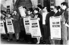 Milano, 28 ottobre 1962. Manifestazione dopo l’assassinio di Giovanni Ardizzone.