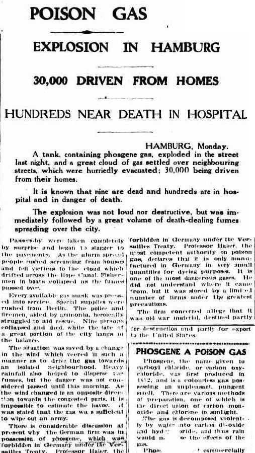 Corrispondenza da Amburgo per il Canberra Times australiano, 23 maggio 1928