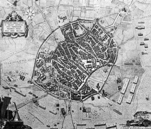 Milano assediata dal Barbarossa nel 1158 (Primo assedio di Milano)