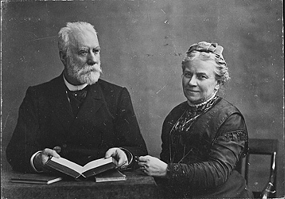 Fredrik Bajer e sua moglie Matilde. Fredrik Bajer and his wife, Matilde.