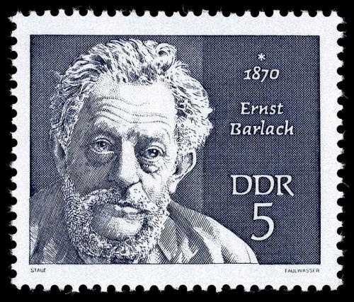 Ernst Barlach (1870-1938) in un francobollo della DDR.