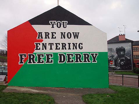 All'ingresso del Bogside. Versione palestinese. Entering Bogside. Palestinian Version.