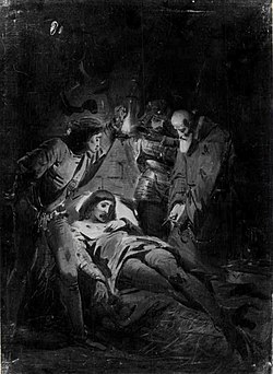 La morte del cavalier Frans van Brederode nella sua cella della torre di Puttox a Dordrecht (11 agosto 1490).