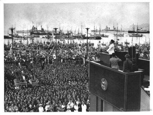 Mussolini a Palermo, 20 agosto 1937