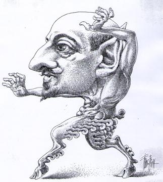 caricatura D'Annunzio