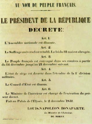 I sei decreti del 2 dicembre 1851.