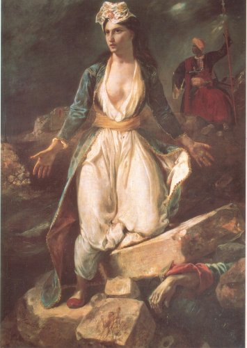 Eugène Delacroix: La Grecia spirante sulle rovine di Missolungi
