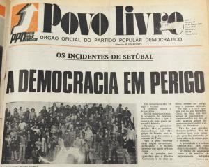 Il Povo Livre dell'11 marzo 1975: "La democrazia in pericolo". Lo stesso giorno De Spínola tenta un colpo di stato di destra.