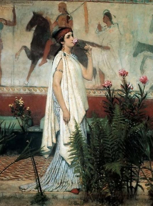 Sir Lawrence Alma-Tadema: Greek Woman (1869). ...στο κηπάκι μου<br />
μ'αρέσει να μείνω μόνη.