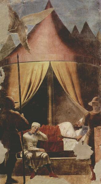 Piero della Francesca, Sogno di Costantino (1458-1466). Basilica di San Francesco, Arezzo.