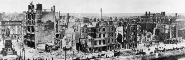Il centro di Dublino dopo l’Easter Rising