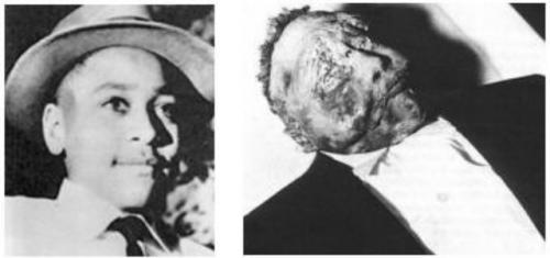 Emmett Till, da vivo e come fu ‎ridotto dai suoi carnefici.‎