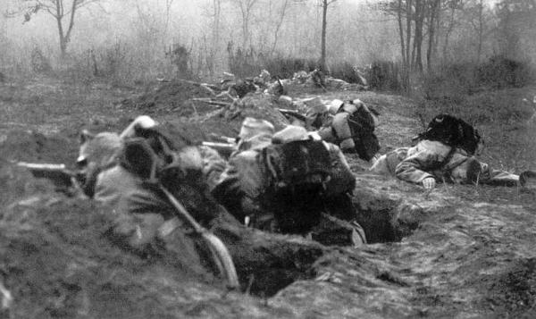 Soldati austriaci in combattimento in Galizia