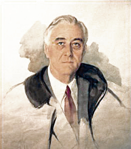 Unfinished portrait of Franklin D. Roosevelt