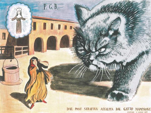 Il Gatto Mammone di Dino Buzzati, da "I miracoli di Val Morel", 1971