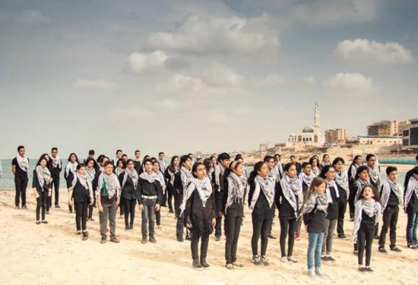 Studenti della scuola di musica di Gaza