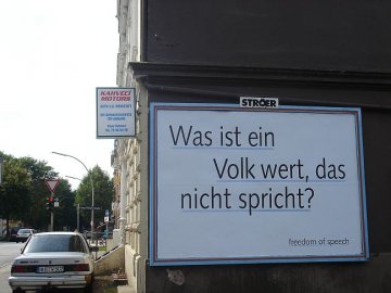 "Di cosa è degno un popolo che non parla?" "What is worth a people that does not speak?"
