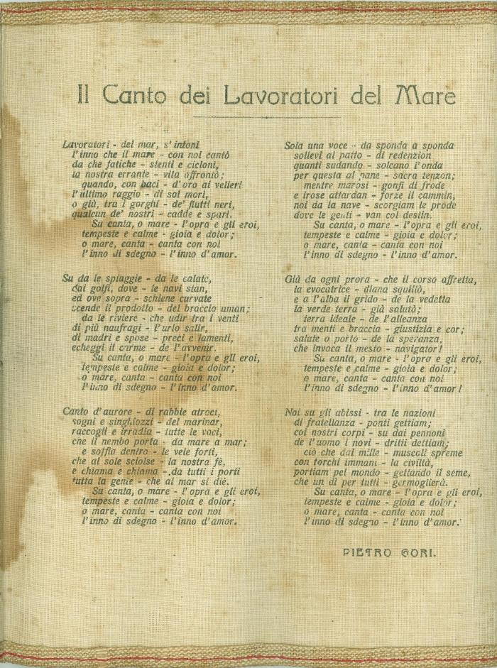 il canto dei lavoratori del mare 1 il canto dei lavoratori del mare 1