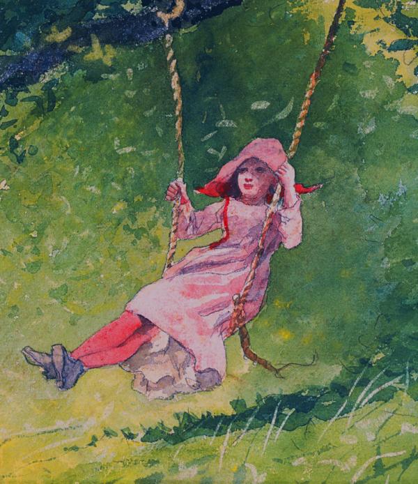 LA FILLE SUR LA BALANÇOIRE <br />
Winslow Homer – 1879