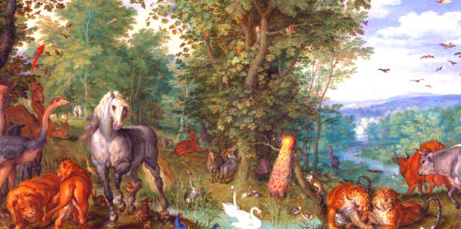 LE PARADIS  <br />
Jan Brueghel l’ancien – 1607