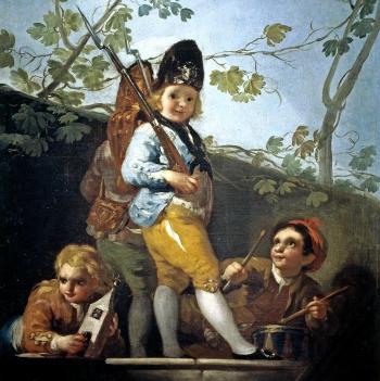 ENFANTS JOUANT AU SOLDAT  <br />
Francisco Goya — 1779