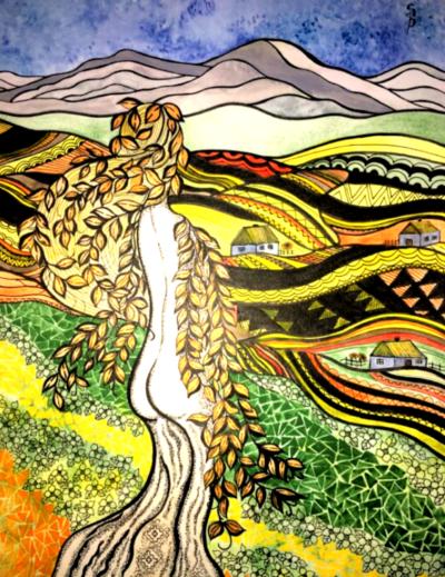 FACE À L'ESPACE INFINI DU TEMPS     <br />
Sofia Polova – 2023