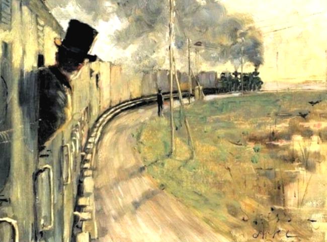 LE TRAIN  <br />
Johan Axel Gustav Acke dit J.A.G. Acke, ca. 1910-20