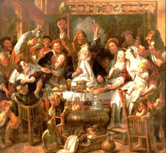 LA FÊTE D'ÉPIPHANIE  <br />
LE ROI BOIT – Jacob Jordaens - 1638