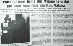 Giornale rumeno con la notizia dell'assassinio di Ion Cazacu.