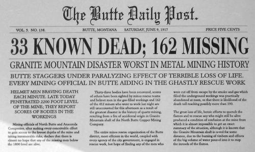 Granite Mountain Disaster, June 8, 1917