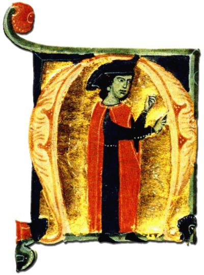 Una miniatura raffigurante ‎‎Pèire Vidal‎