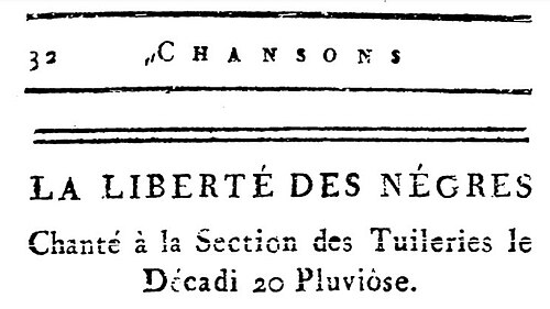 La liberté des nègres