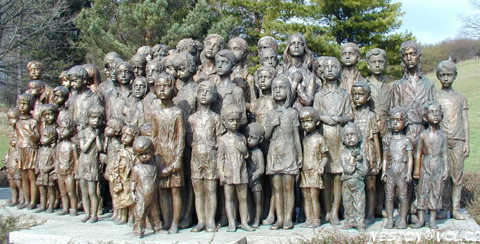 Memoriale dei bambini di Lidice, gruppo bronzeo dell’artista Marie Uchytilová