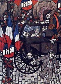 L'attentatio di Lione. Illustrazione di Costantini.