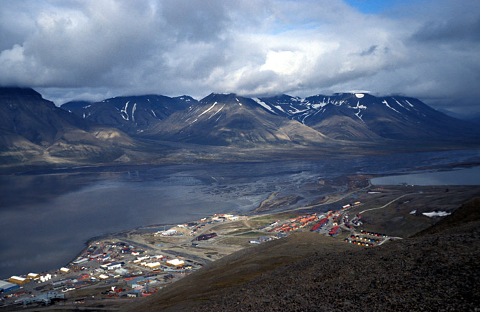 Longyearbyen, isole Svalbard.