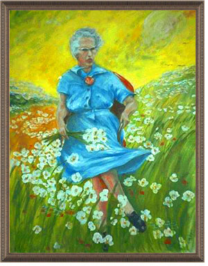 a. Lucy in the Fields with Flowers, olio su tela, autore sconosciuto, trovato nella spazzatura a Boston (il pezzo più famoso del museo)