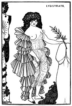 Lisistrata. Disegno di Aubrey Beardsley.