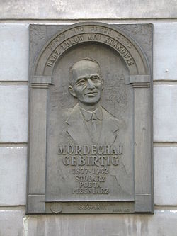 Cracovia: La lapide sulla casa natale di Mordechai Gebirtig