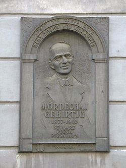 Cracovia: La lapide sulla casa natale di Mordechai Gebirtig